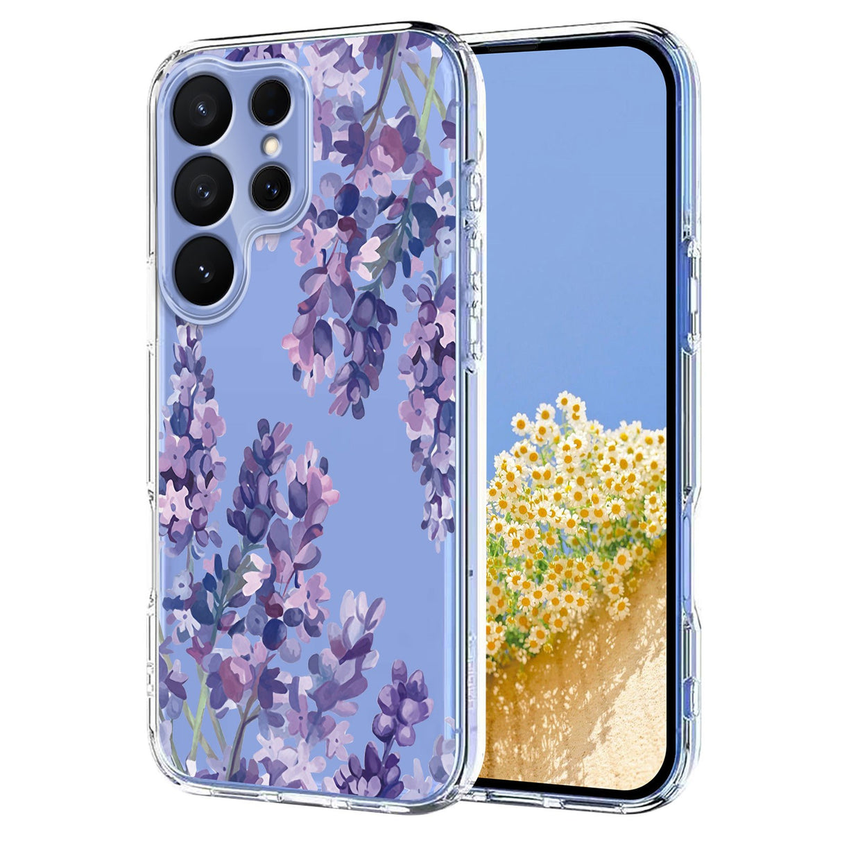 Samsung Galaxy S26 Ultra EIDERWOOD Flexibel Plast Skal m. Mönster - Genomskinlig / Lavendel