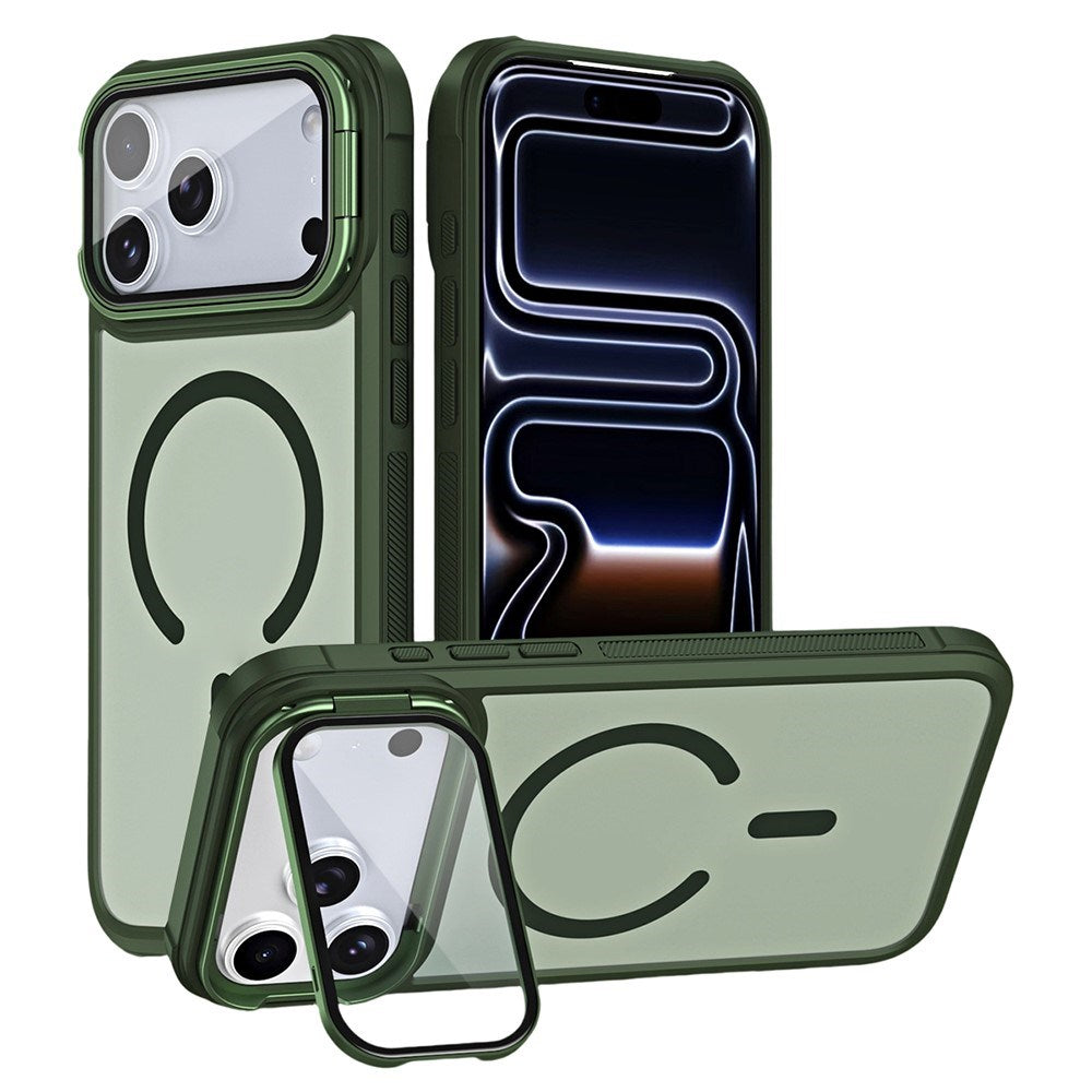iPhone 18 Pro / 17 Pro EIDERWOOD Hybrid Plast Skal m. Kamera Skal & Stativfunktion - MagSafe Kompatibel - Grön