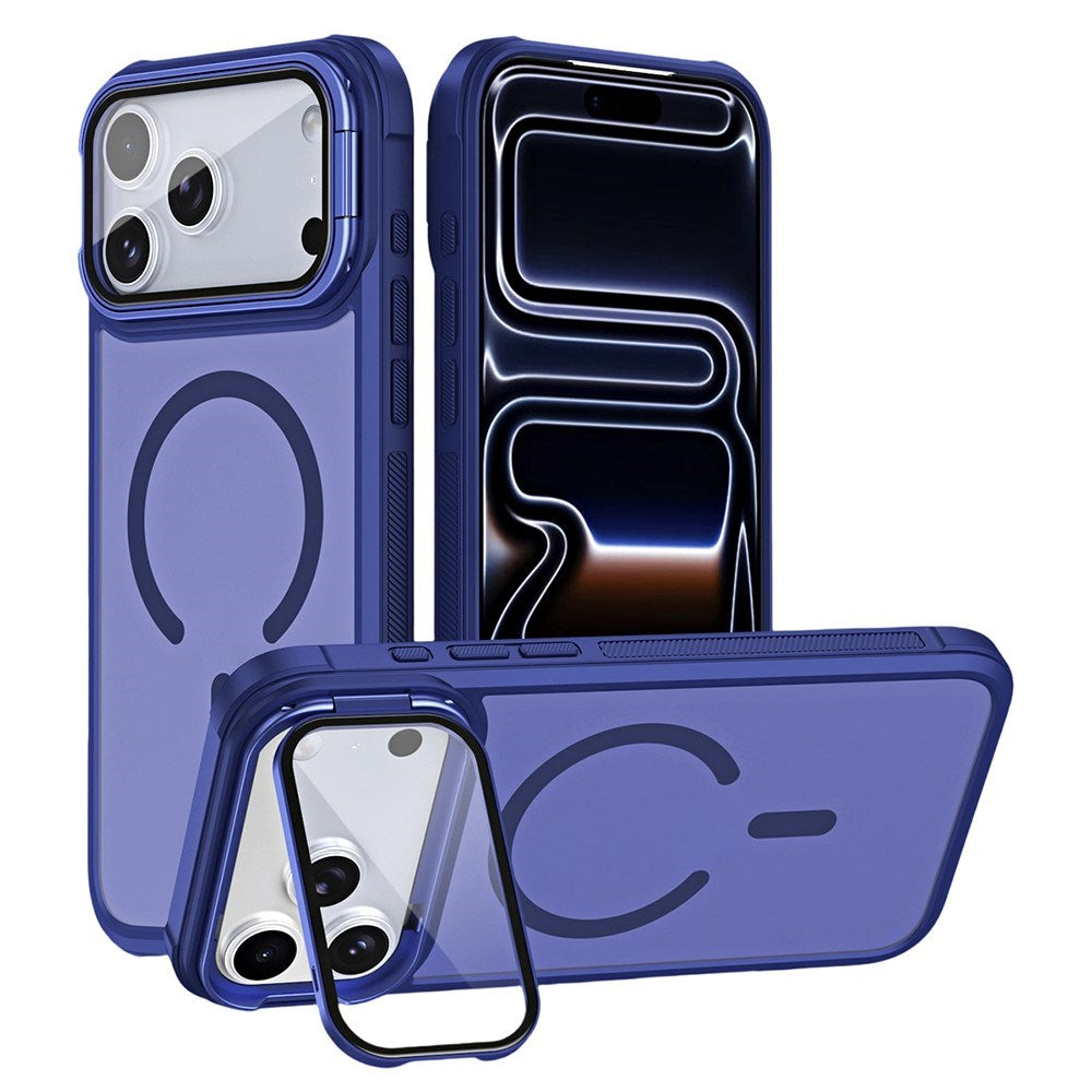 iPhone 18 Pro / 17 Pro EIDERWOOD Hybrid Plast Skal m. Kamera Skal & Stativfunktion - MagSafe Kompatibel - Blå