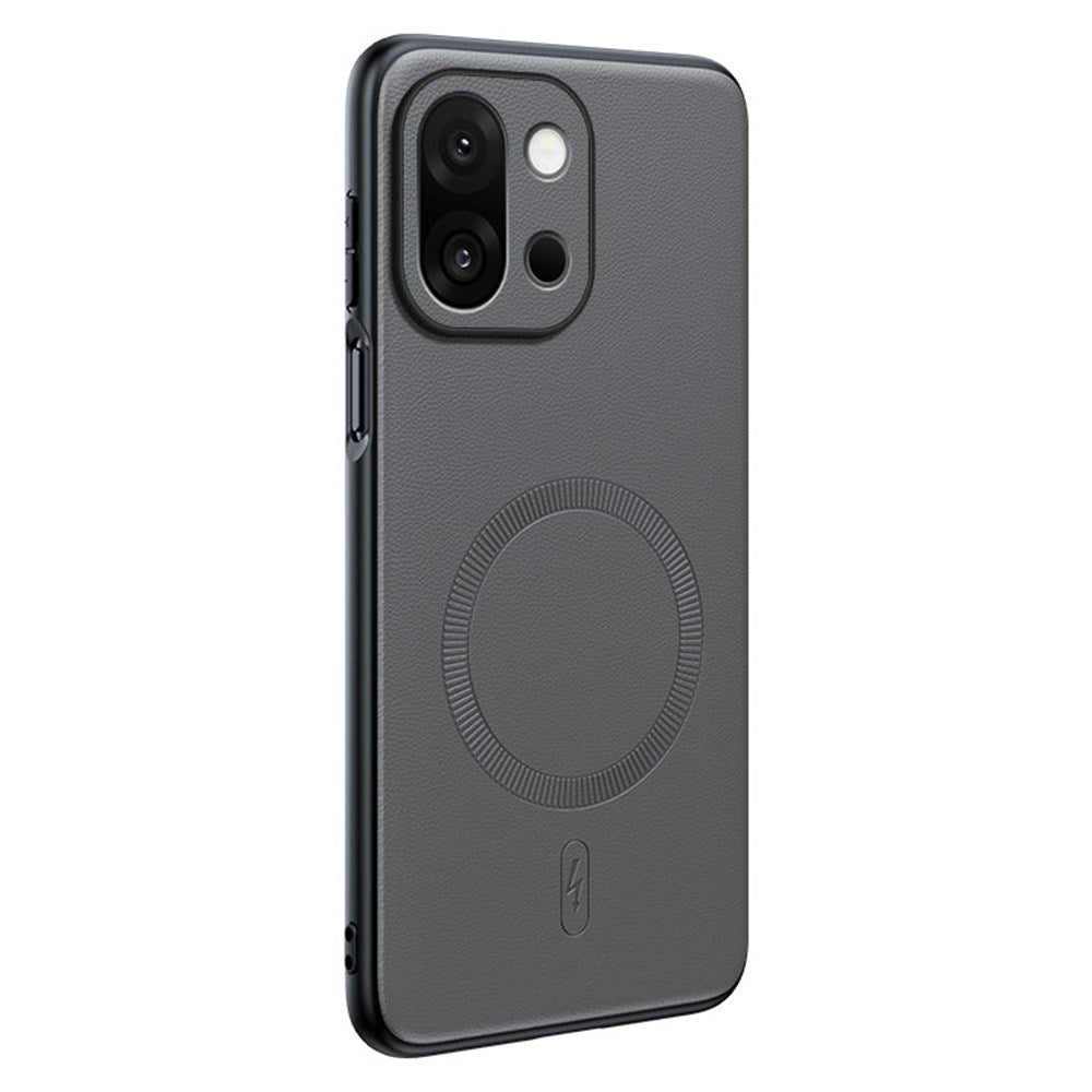 EIDERWOOD OnePlus 15 Hybrid Plast Skal med Konstläder - MagSafe Kompatibel - Grå