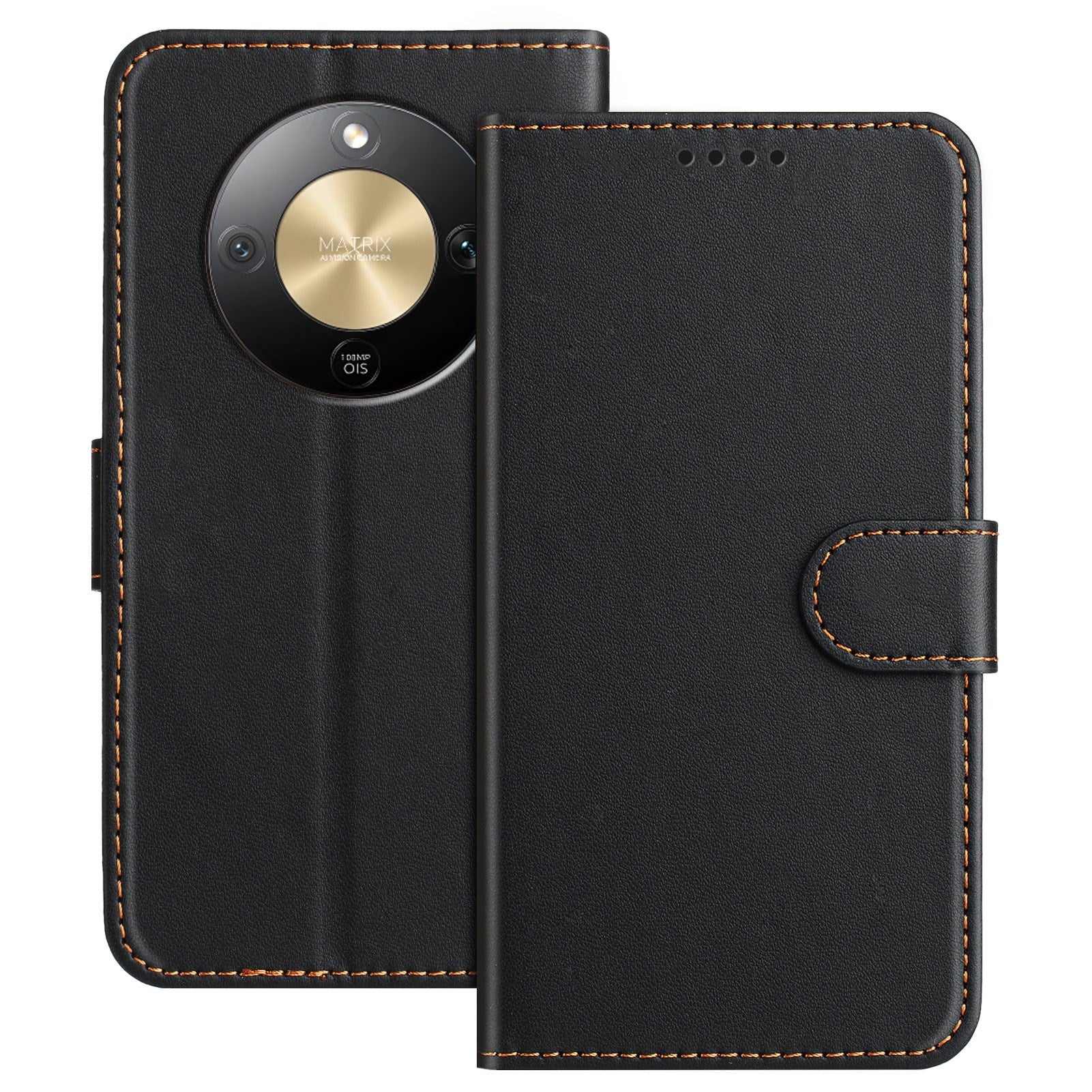 Honor Magic8 Lite EIDERWOOD Konstläder Fodral m. Korthållare & Stativfunktion - Svart