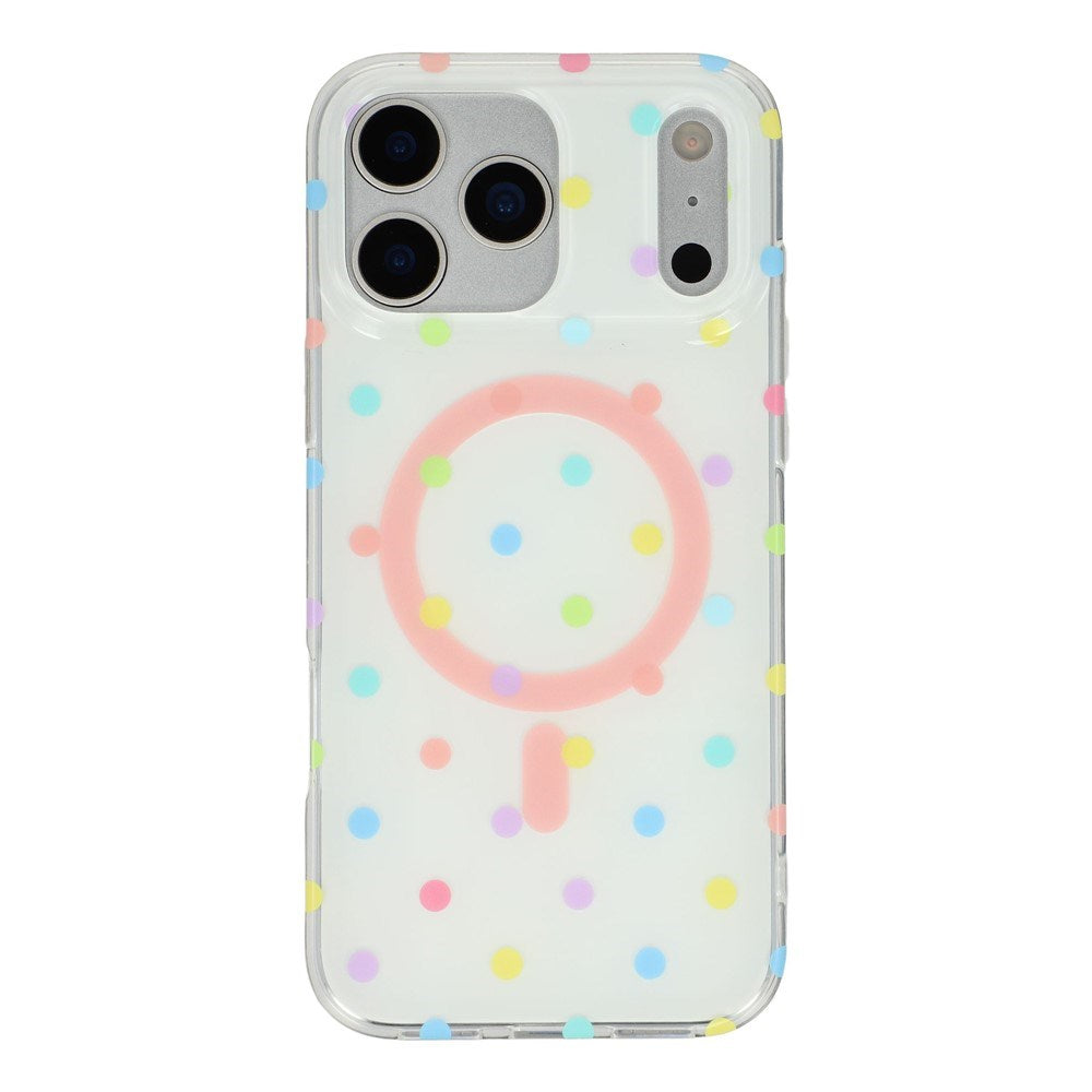 EIDERWOOD iPhone 17 Pro Hybrid Skal med Polka Design - MagSafe Kompatibel - Genomskinlig / Mång
