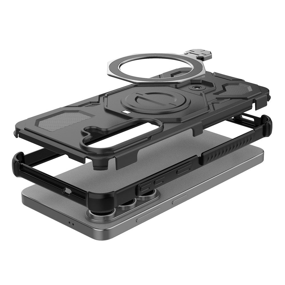 Samsung Galaxy S26 / S26 Pro EIDERWOOD Hantverkar Skal m. Roterande Kickstand - Svart