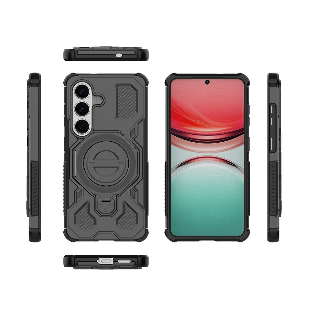 Samsung Galaxy S26 / S26 Pro EIDERWOOD Hantverkar Skal m. Roterande Kickstand - Svart