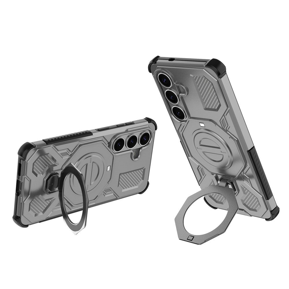 Samsung Galaxy S26 / S26 Pro EIDERWOOD Hantverkar Skal m. Roterande Kickstand - Grå