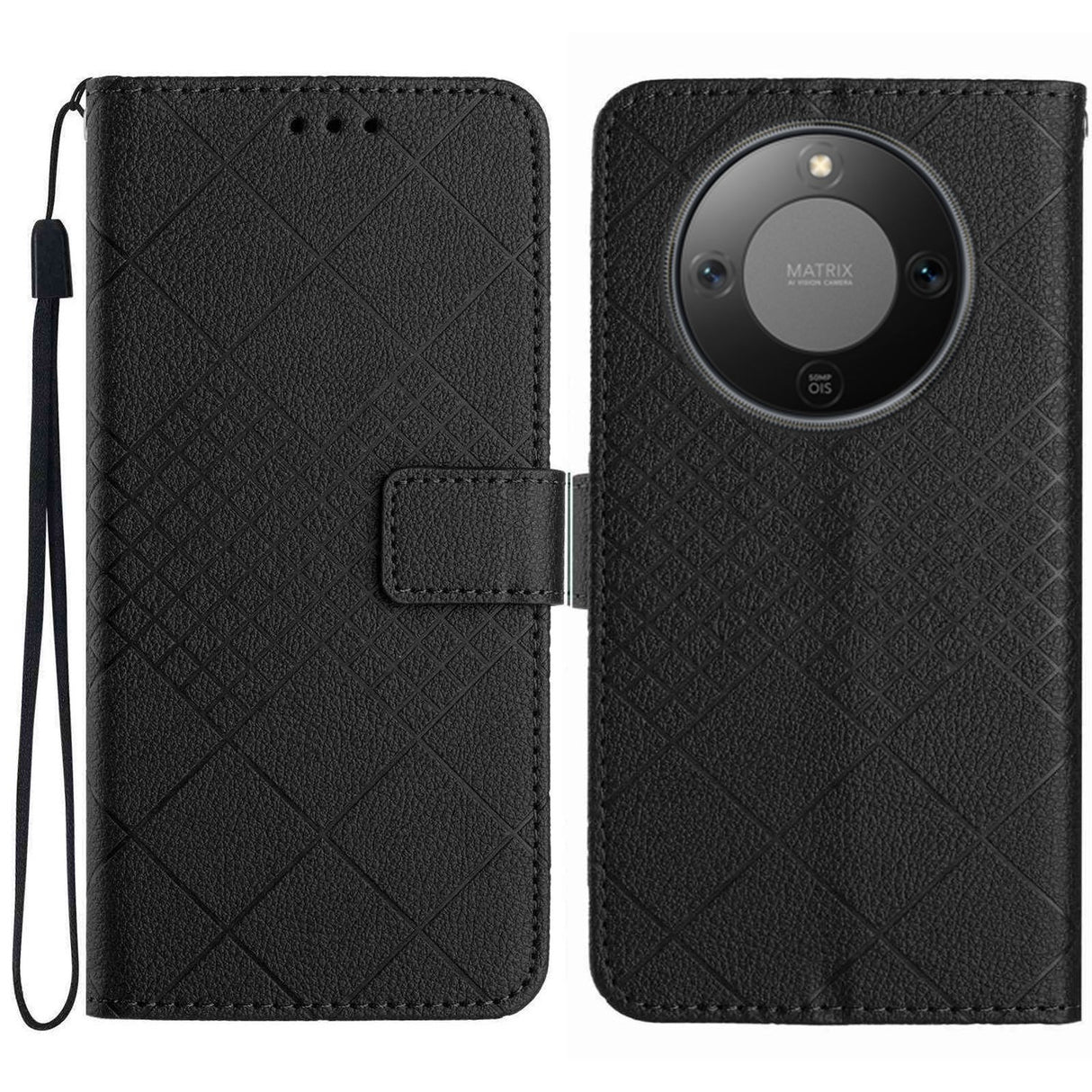 Honor Magic8 Lite EIDERWOOD Konstläder Fodral m. Rem – Svart