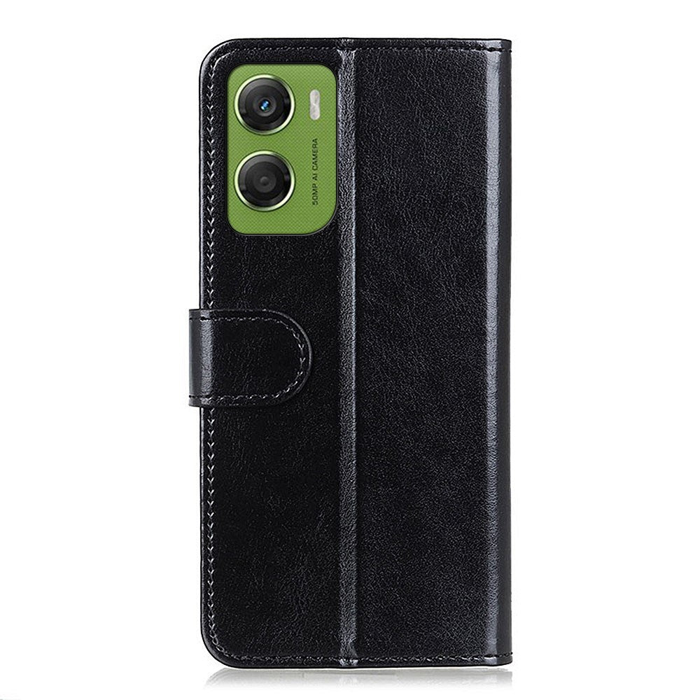 Motorola Moto G06 EIDERWOOD Konstläder Flip Fodral m. Kortficka - Svart
