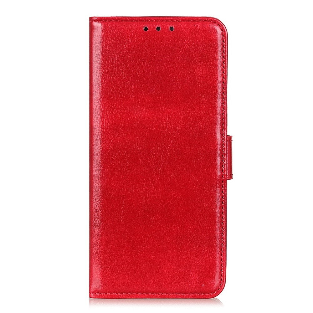 Motorola Moto G06 EIDERWOOD Konstläder Flip Fodral m. Kortficka - Röd