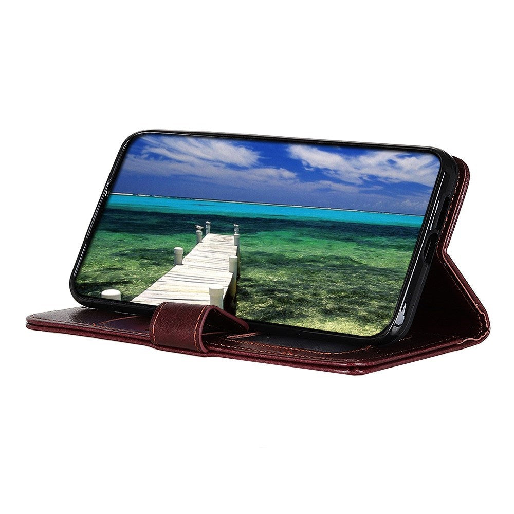 Motorola Moto G06 EIDERWOOD Konstläder Flip Fodral m. Kortficka - Brun