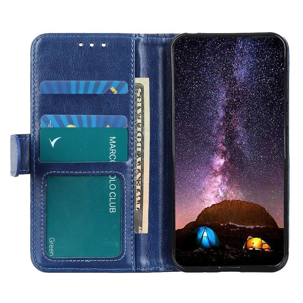 Motorola Moto G06 EIDERWOOD Konstläder Flip Fodral m. Kortficka - Blå