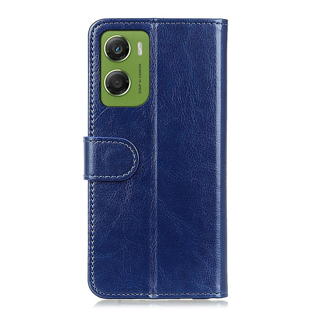 Motorola Moto G06 EIDERWOOD Konstläder Flip Fodral m. Kortficka - Blå