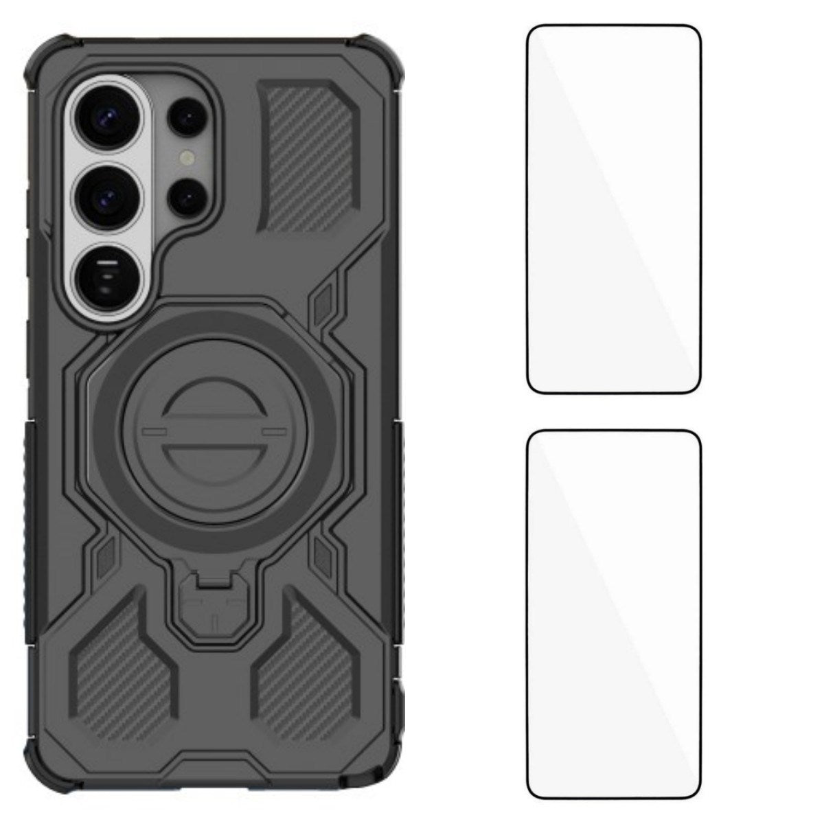 Samsung Galaxy S26 Ultra Hantverkare Skal med Kickstand - inkl. 2 x Skärmskydd - Svart