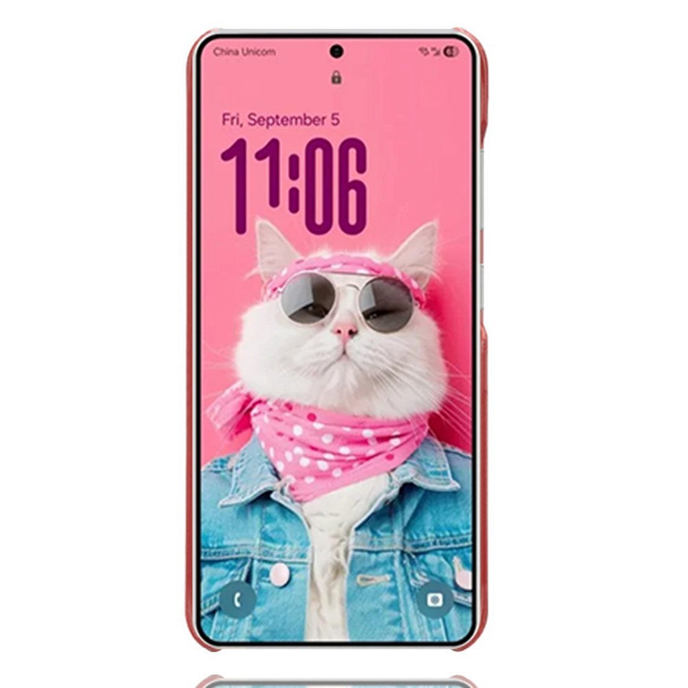 Samsung Galaxy S26 / S26 Pro EIDERWOOD Konstläder Skal m. Korthållare - Röd