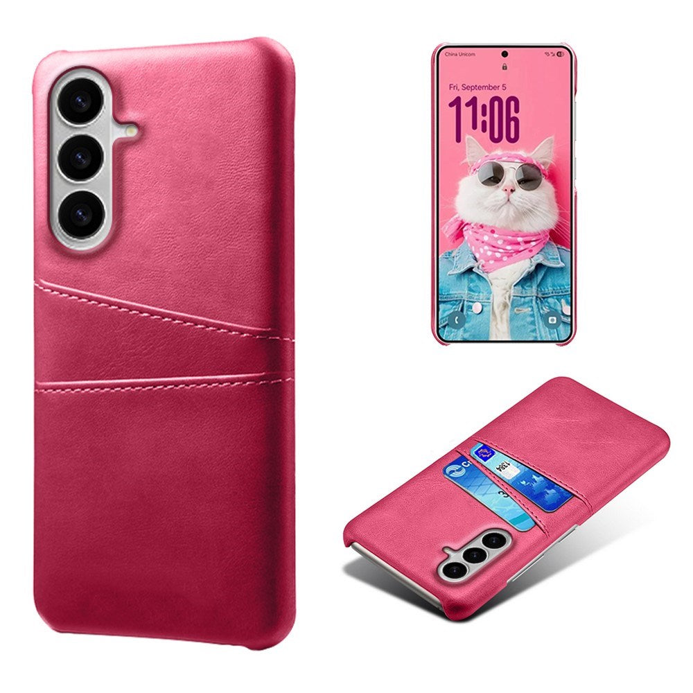 Samsung Galaxy S26 / S26 Pro EIDERWOOD Konstläder Skal m. Korthållare - Pink
