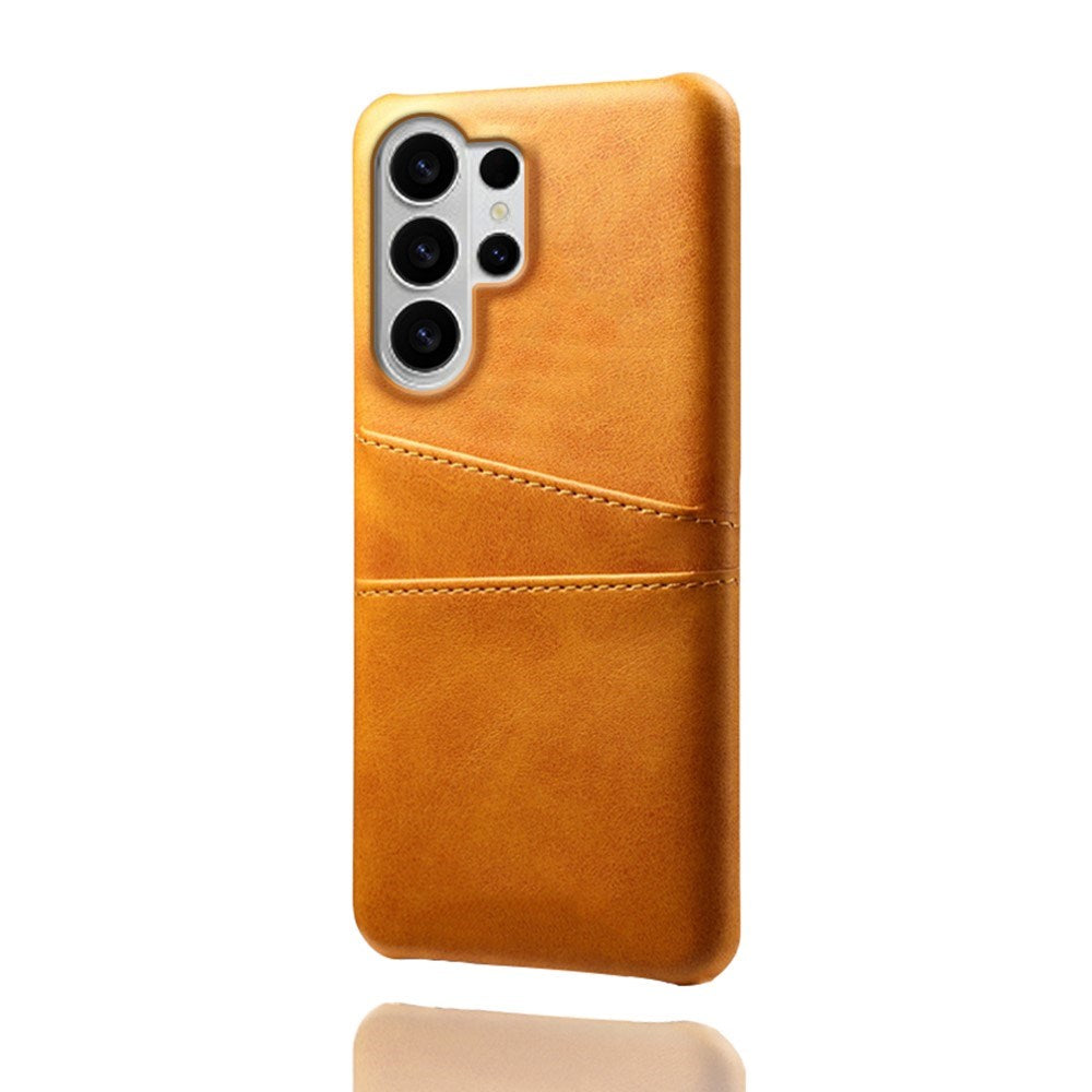 Samsung Galaxy S26 Ultra EIDERWOOD Konstläder Skal m. Korthållare - Orange