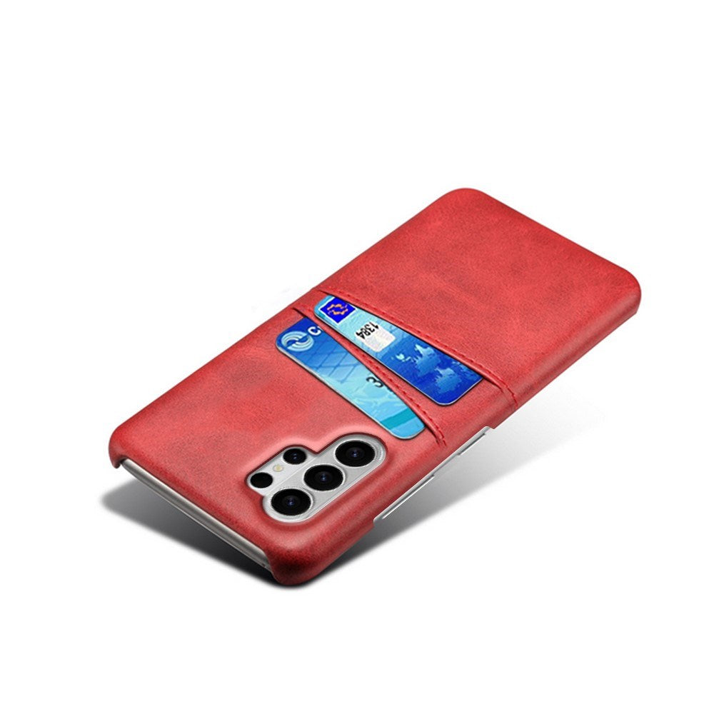 Samsung Galaxy S26 Ultra EIDERWOOD Konstläder Skal m. Korthållare - Röd
