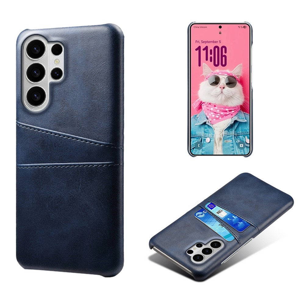 Samsung Galaxy S26 Ultra EIDERWOOD Konstläder Skal m. Korthållare - Blå