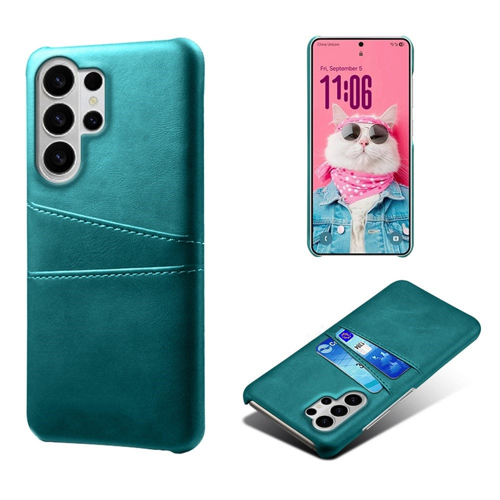 Samsung Galaxy S26 Ultra EIDERWOOD Konstläder Skal m. Korthållare - Grön