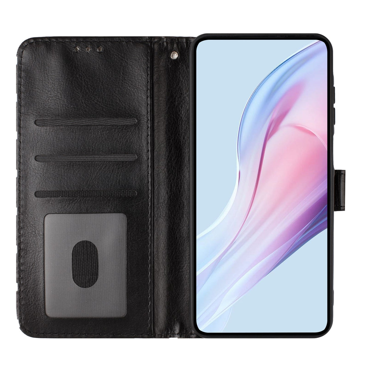 EIDERWOOD Xiaomi 17 Pro Max Konstläder Flip Skal m. Polka Design - Svart