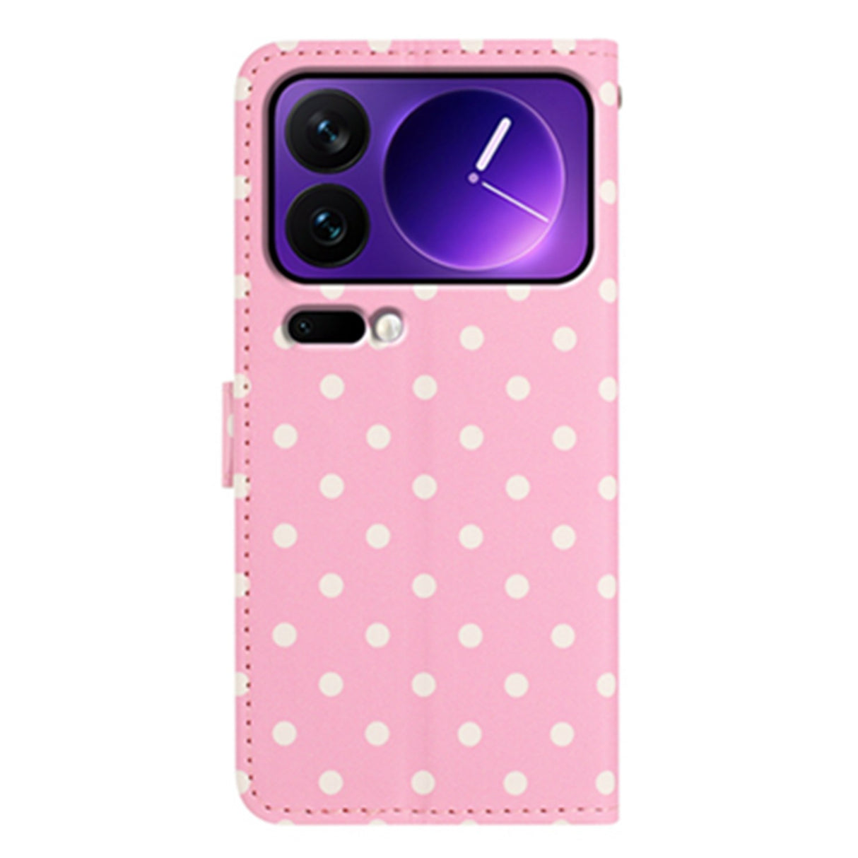 EIDERWOOD Xiaomi 17 Pro Konstläder Flip Skal m. Polka Design - Rosa