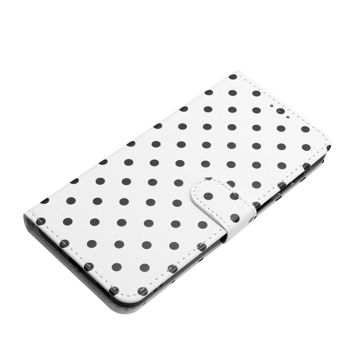 EIDERWOOD Xiaomi 17 Pro Konstläder Flip Skal m. Polka Design - Vit