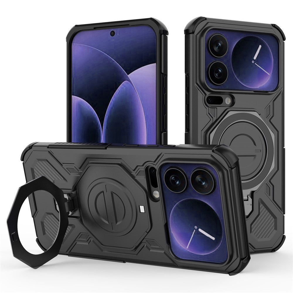 Xiaomi 17 Pro Max EIDERWOOD Tåligt Skal med Magnetiskt Kickstand - Svart