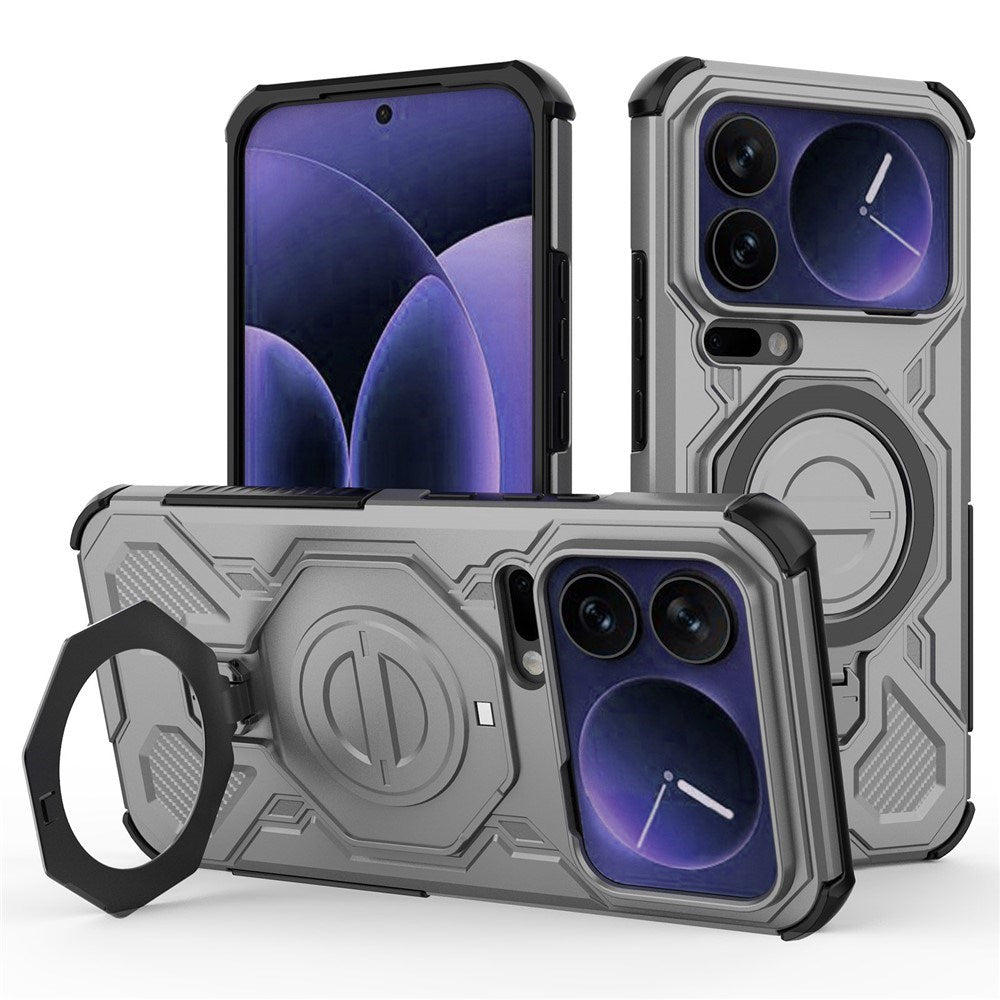Xiaomi 17 Pro Max EIDERWOOD Tåligt Skal med Magnetiskt Kickstand - Grå