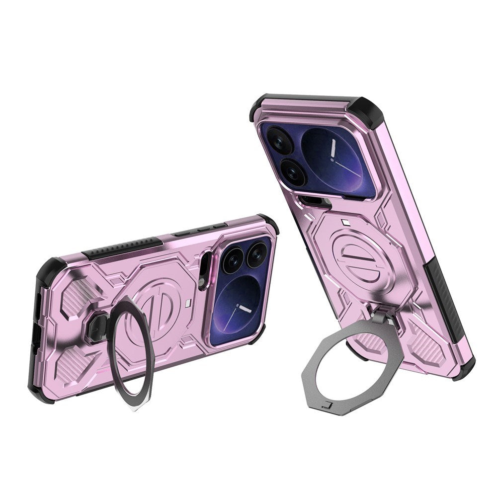 Xiaomi 17 Pro Max EIDERWOOD Tåligt Skal med Magnetiskt Kickstand - Rosa