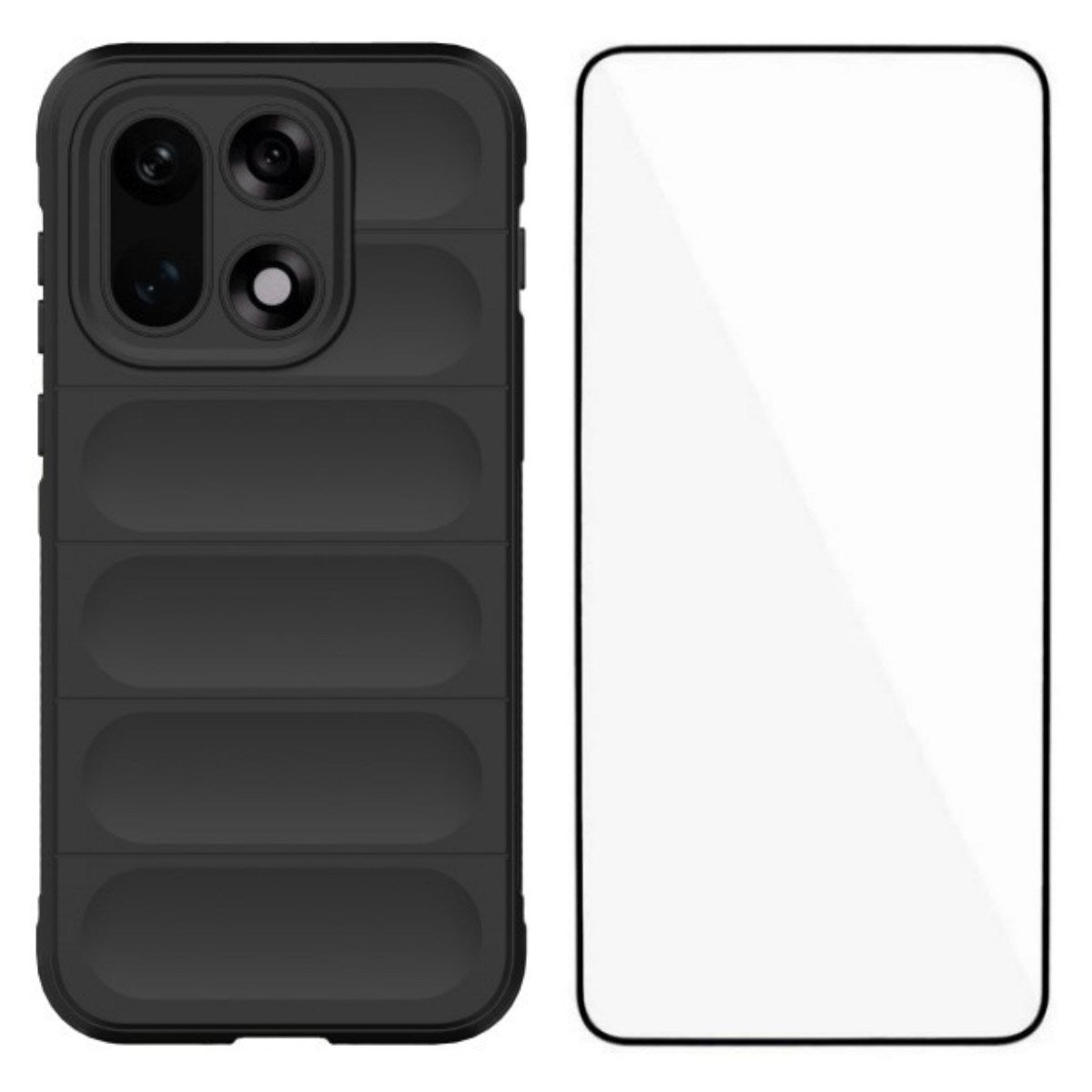 EIDERWOOD OnePlus 15 + Tåligt Skal och Skärmskydd Härdat Glas - Svart