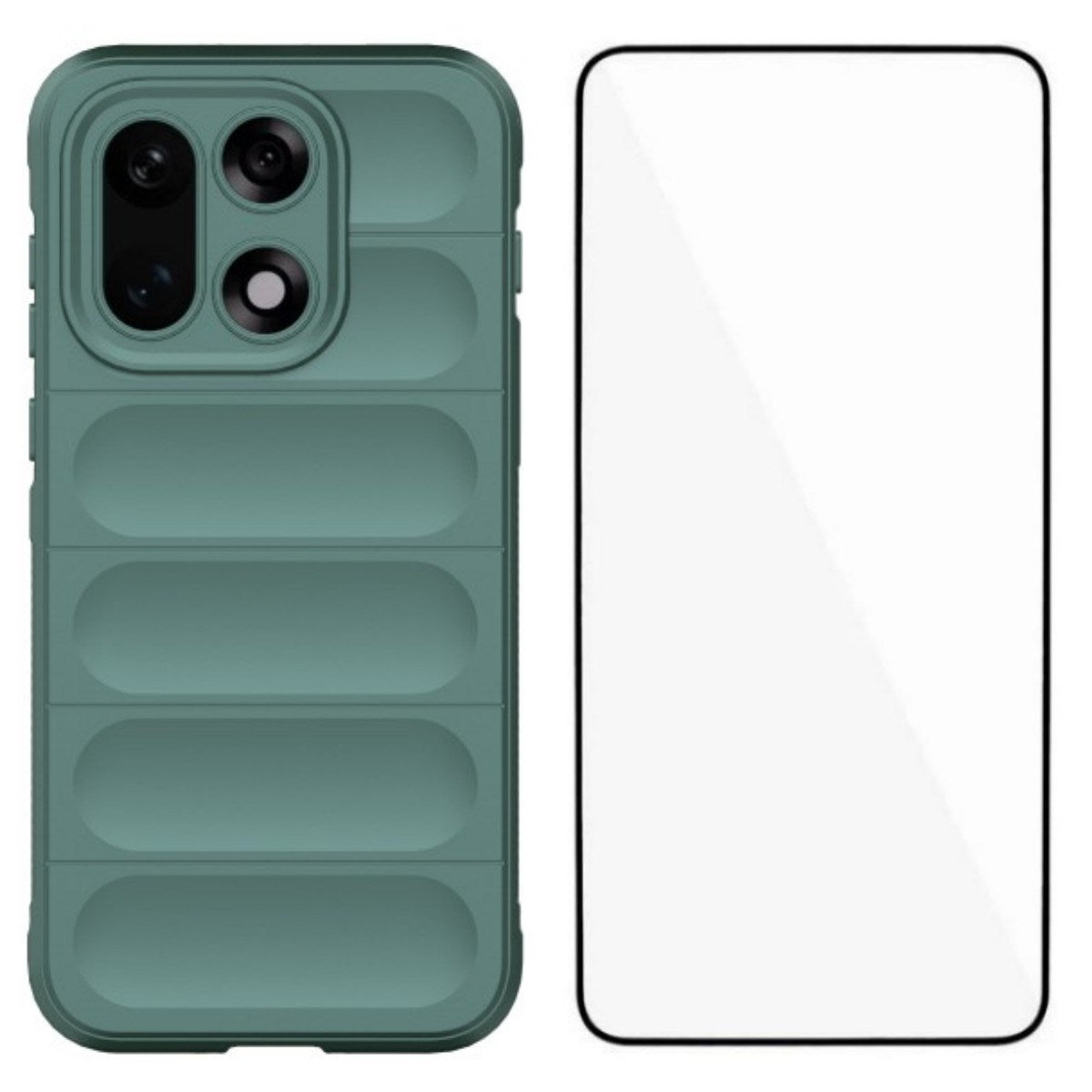 EIDERWOOD OnePlus 15 + Tåligt Skal och Skärmskydd Härdat Glas - Grön