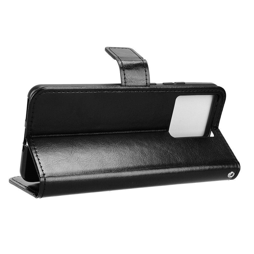 Motorola Edge 70 EIDERWOOD Konstläder Fodral med Rem & Korthållare - Svart