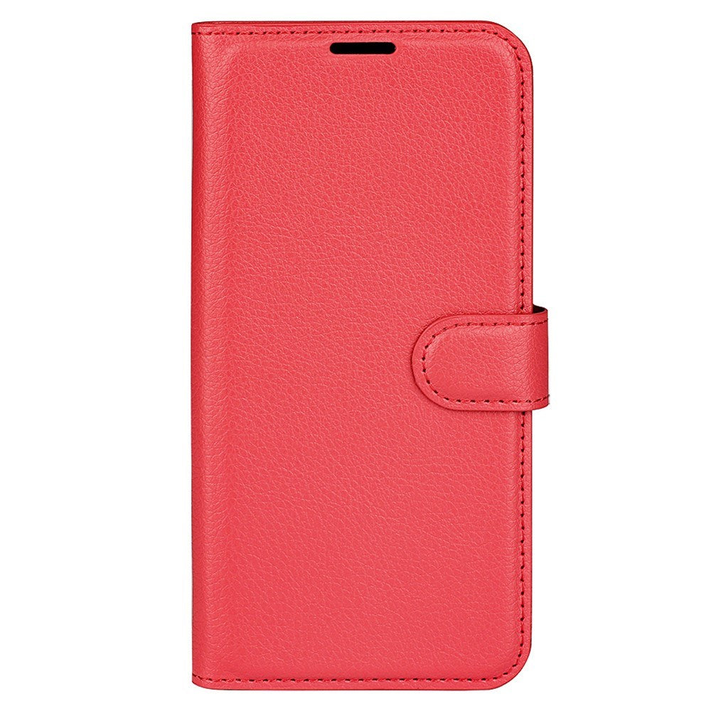 Xiaomi 17 EIDERWOOD Litchi Textur Konstläder Flip Fodral m. Kortficka - Röd