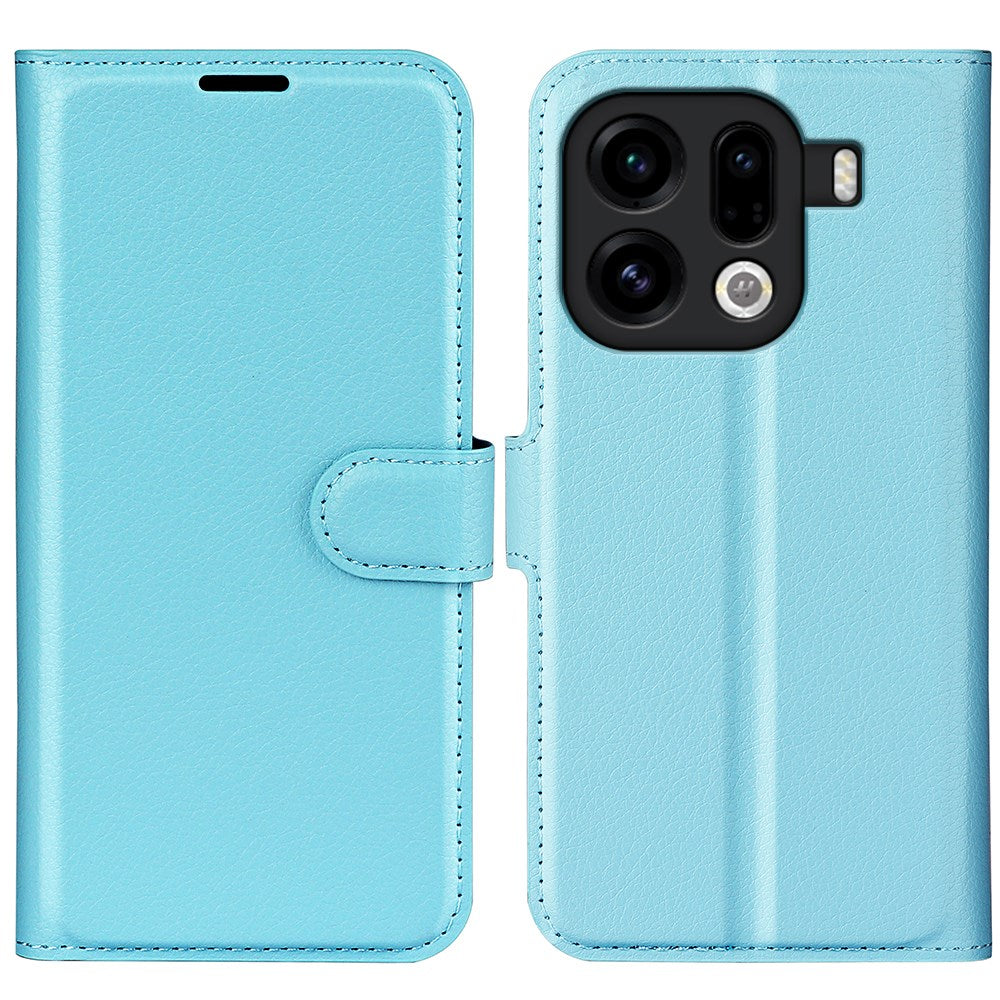 EIDERWOOD OPPO Find X9 Pro Konstläder Fodral m. Korthållare & Ställfunktion - Blå