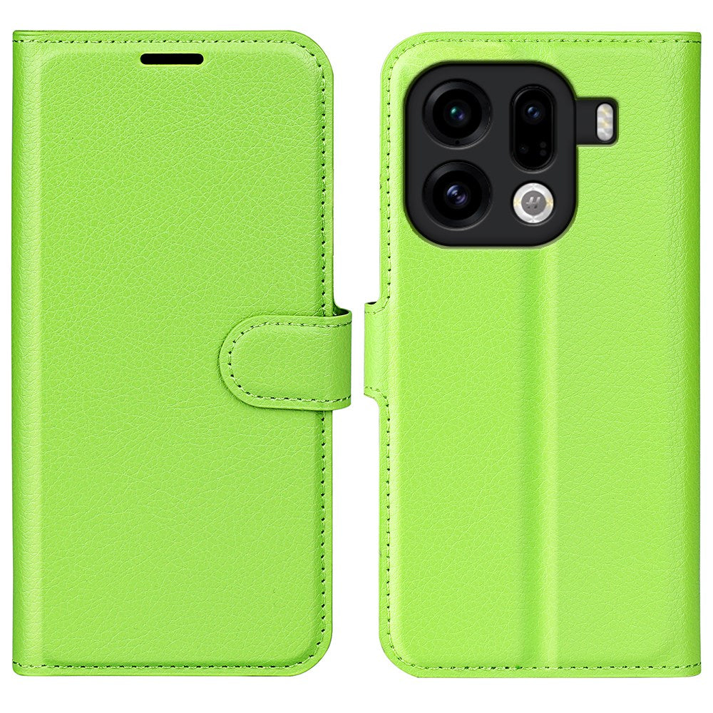 EIDERWOOD OPPO Find X9 Pro Konstläder Fodral m. Korthållare & Ställfunktion - Grön