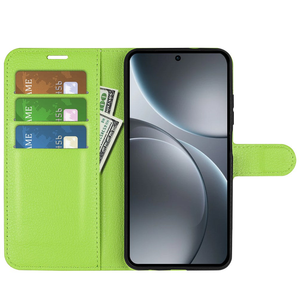 EIDERWOOD OPPO Find X9 Pro Konstläder Fodral m. Korthållare & Ställfunktion - Grön