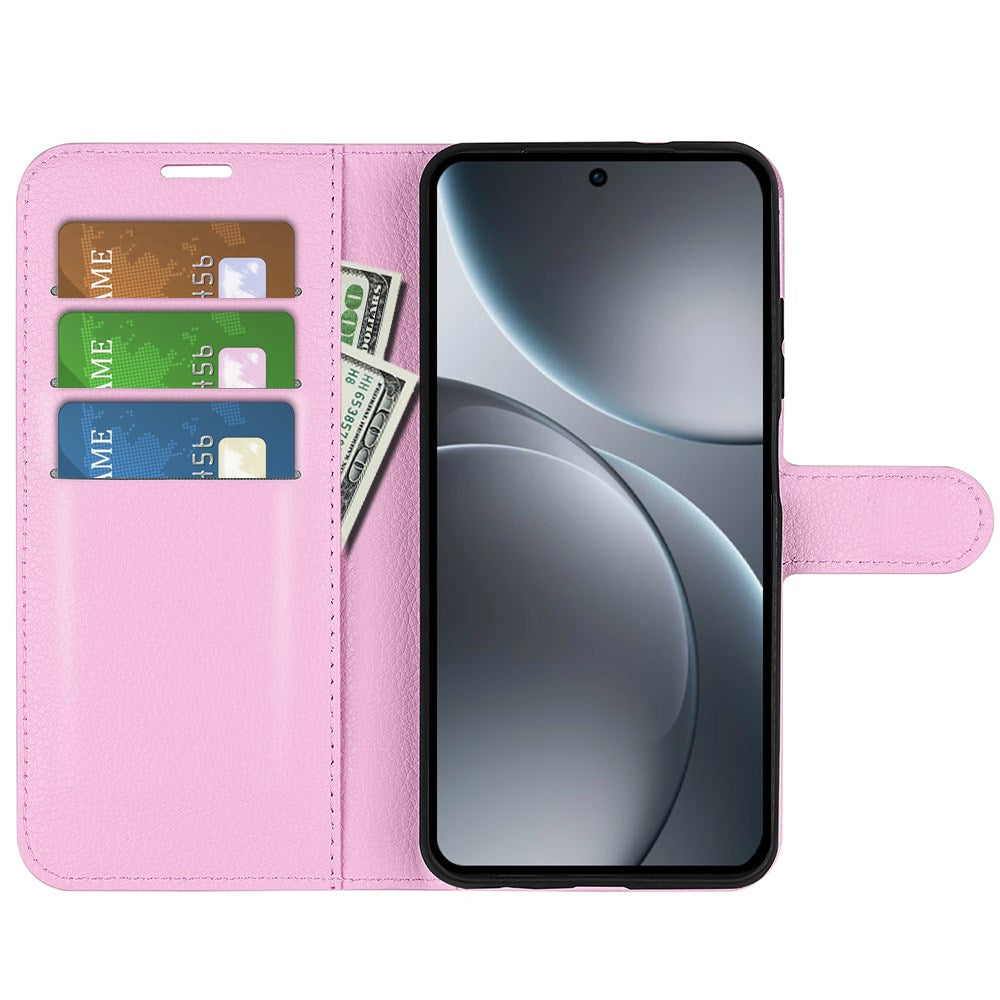 EIDERWOOD OPPO Find X9 Pro Konstläder Fodral m. Korthållare & Ställfunktion - Rosa