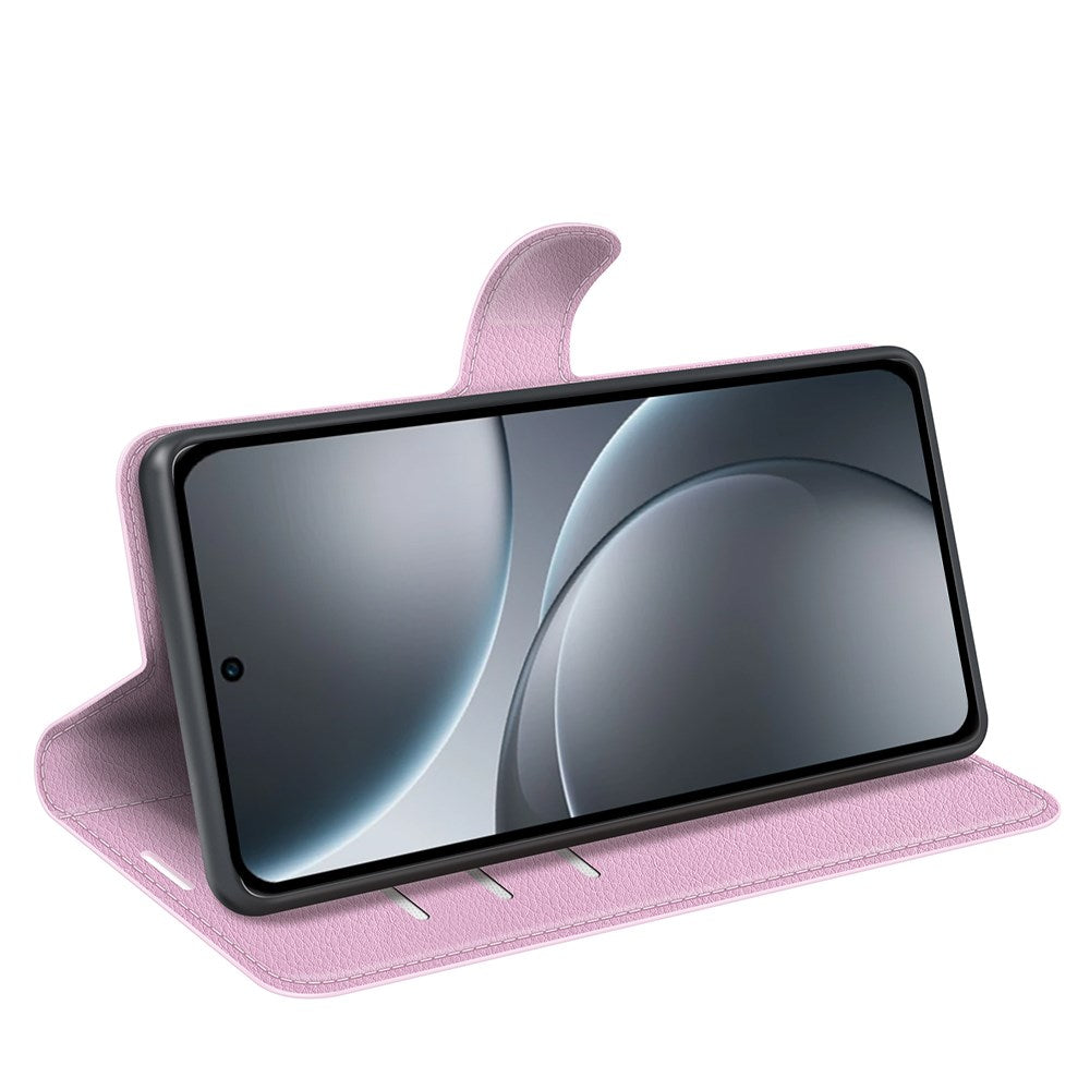 EIDERWOOD OPPO Find X9 Pro Konstläder Fodral m. Korthållare & Ställfunktion - Rosa