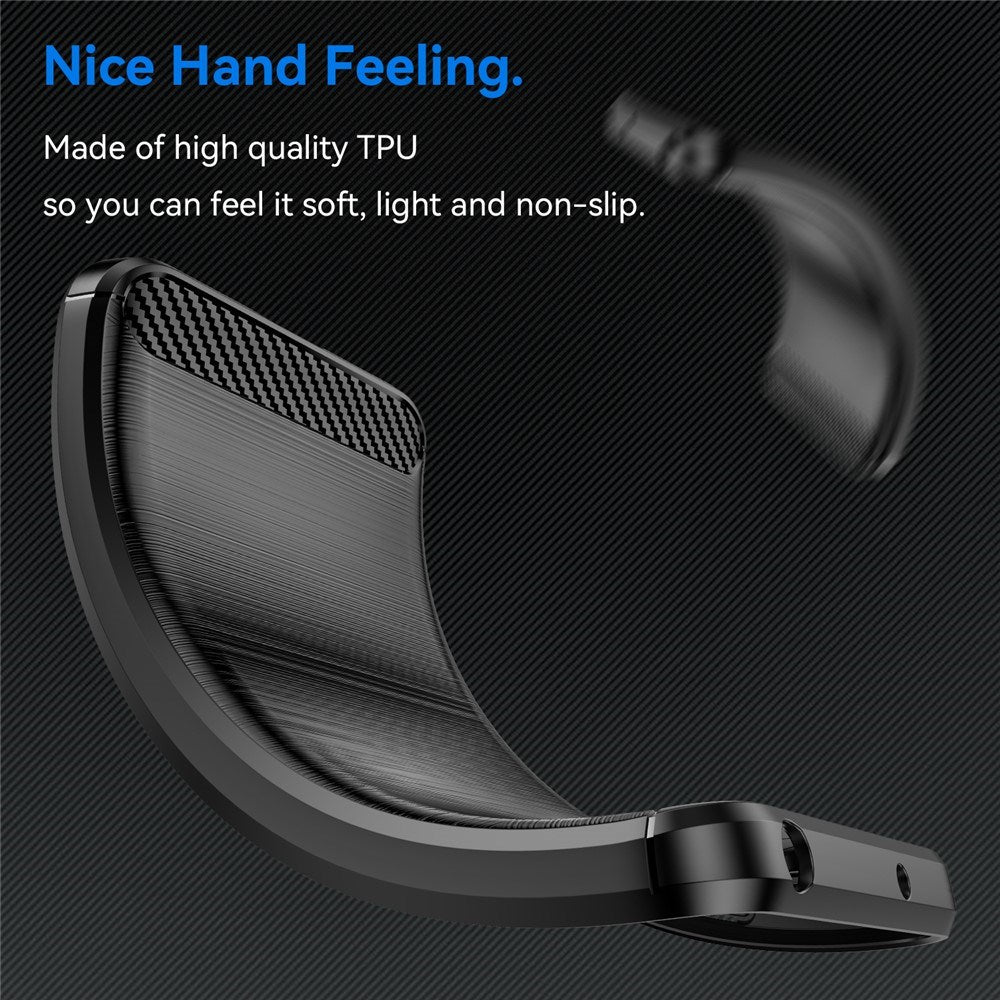 Honor Magic8 Pro EIDERWOOD Brushed Carbon Fiber Flexibelt Plast Skal - Svart