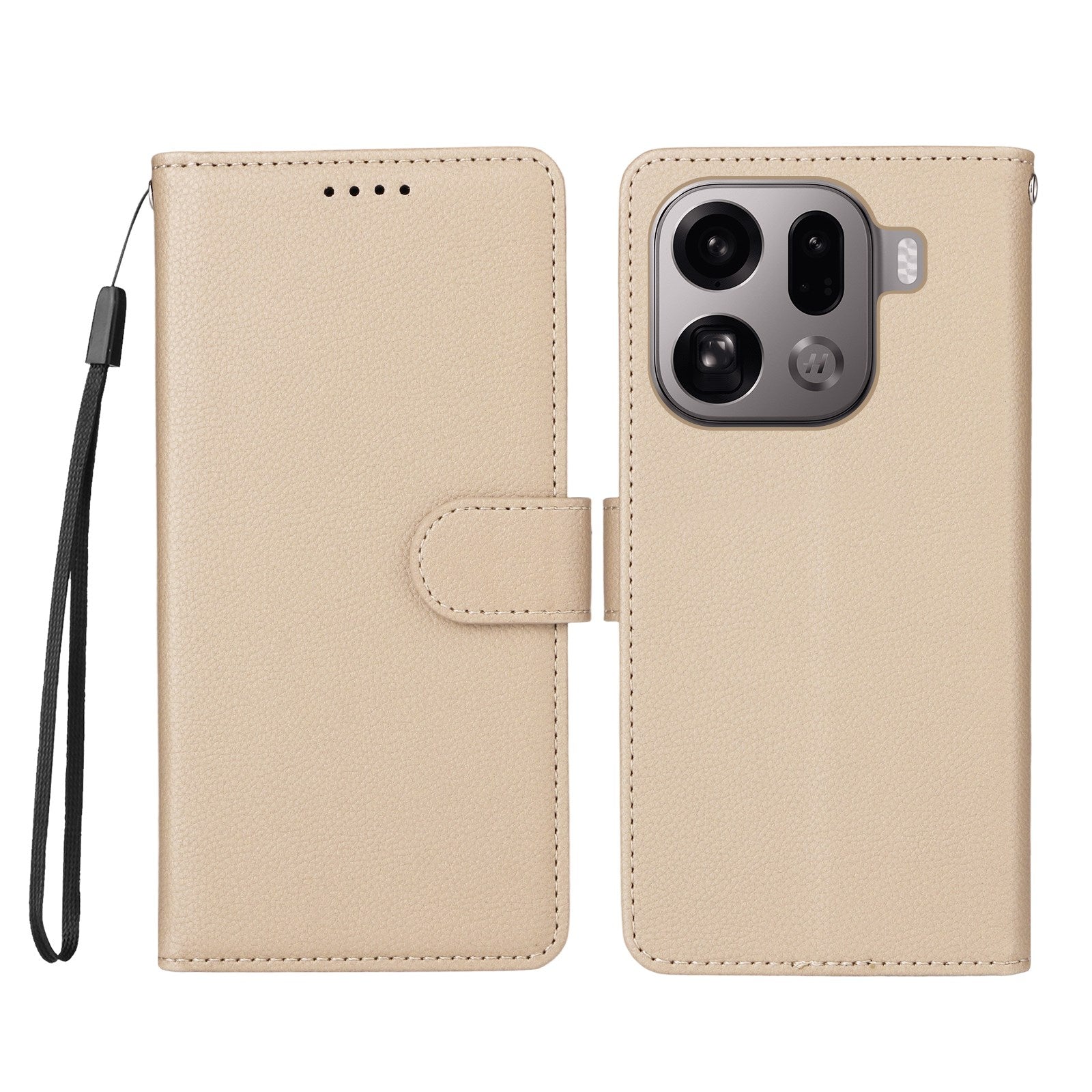 EIDERWOOD OPPO Find X9 Pro Konstläder Fodral m. Rem - Beige