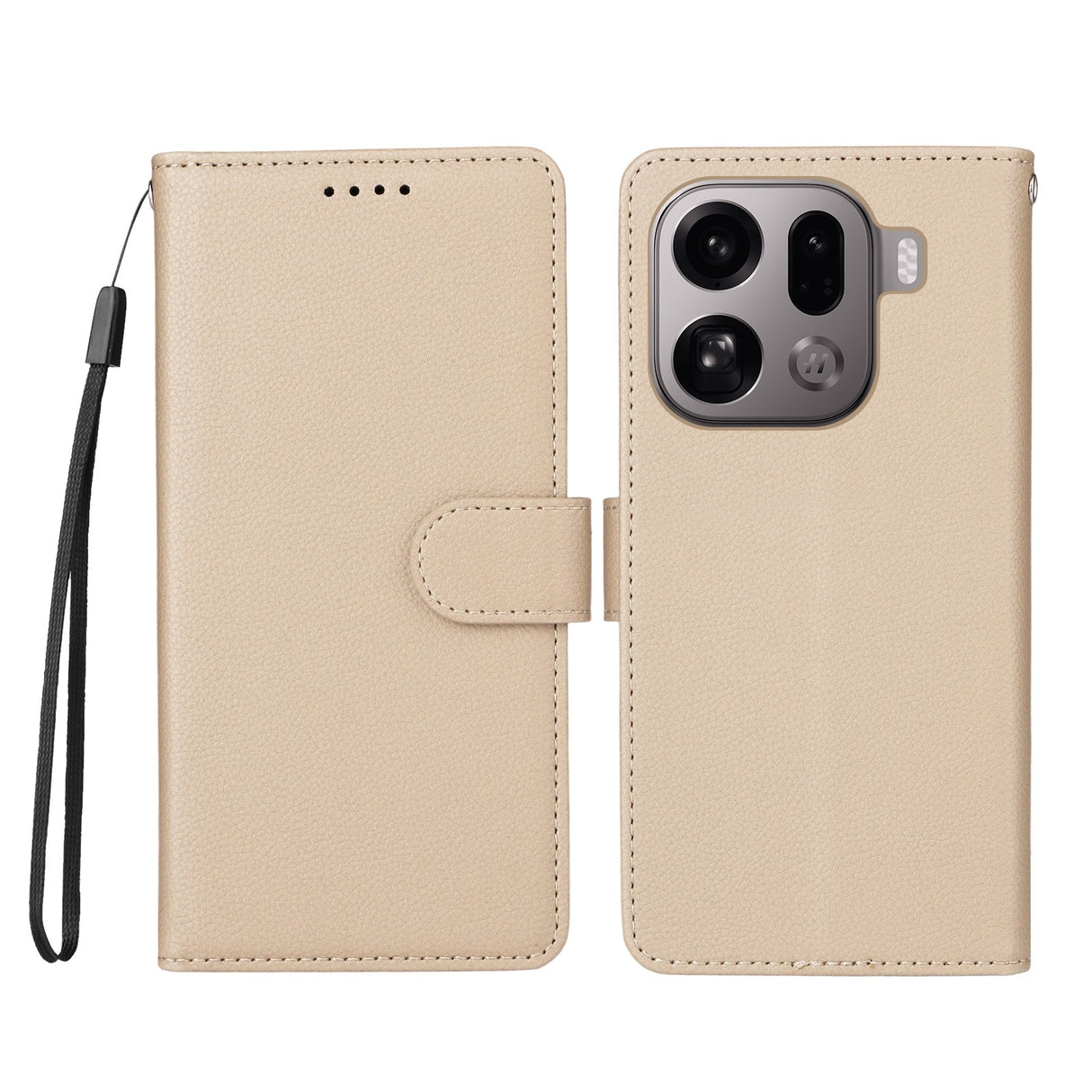 EIDERWOOD OPPO Find X9 Pro Konstläder Fodral m. Rem - Beige