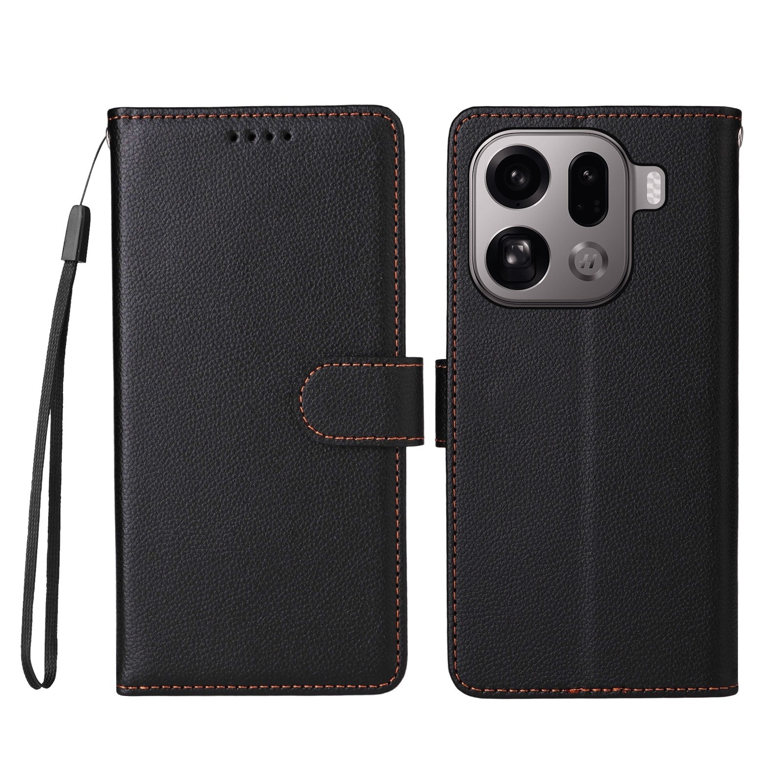 EIDERWOOD OPPO Find X9 Pro Konstläder Fodral m. Rem - Svart