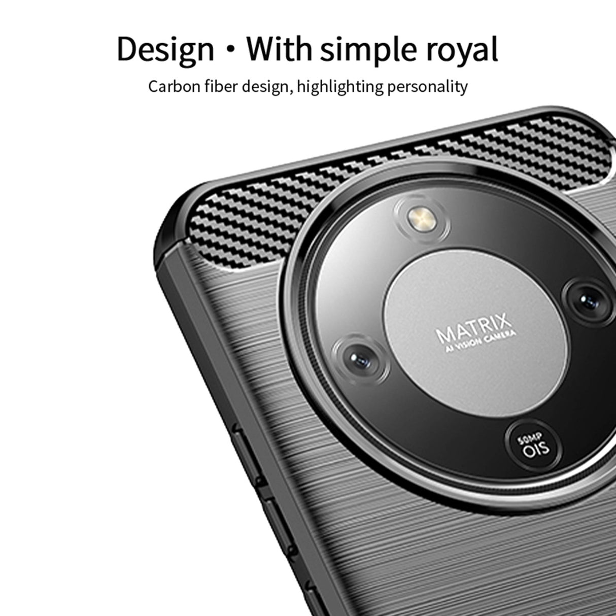 Honor Magic8 Lite MOFI Brushed Carbon Fiber Plast Skal - Blå