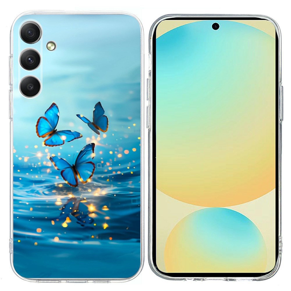 Samsung Galaxy A57 EIDERWOOD Flexibelt Plast Skal m. Mönster - Blå Fjärilar