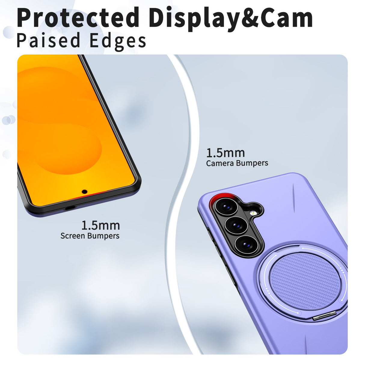 Samsung Galaxy S26 EIDERWOOD Hybrid Plast Skal m. Roterande Kickstand – Lila