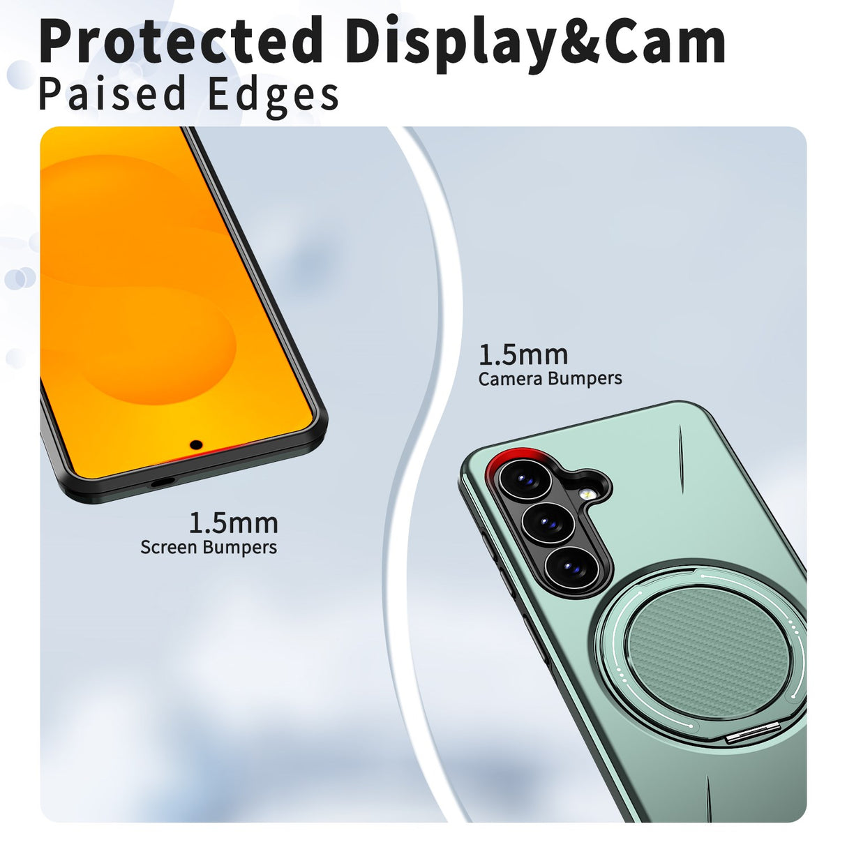 Samsung Galaxy S26 EIDERWOOD Hybrid Plast Skal m. Roterande Kickstand – Grön