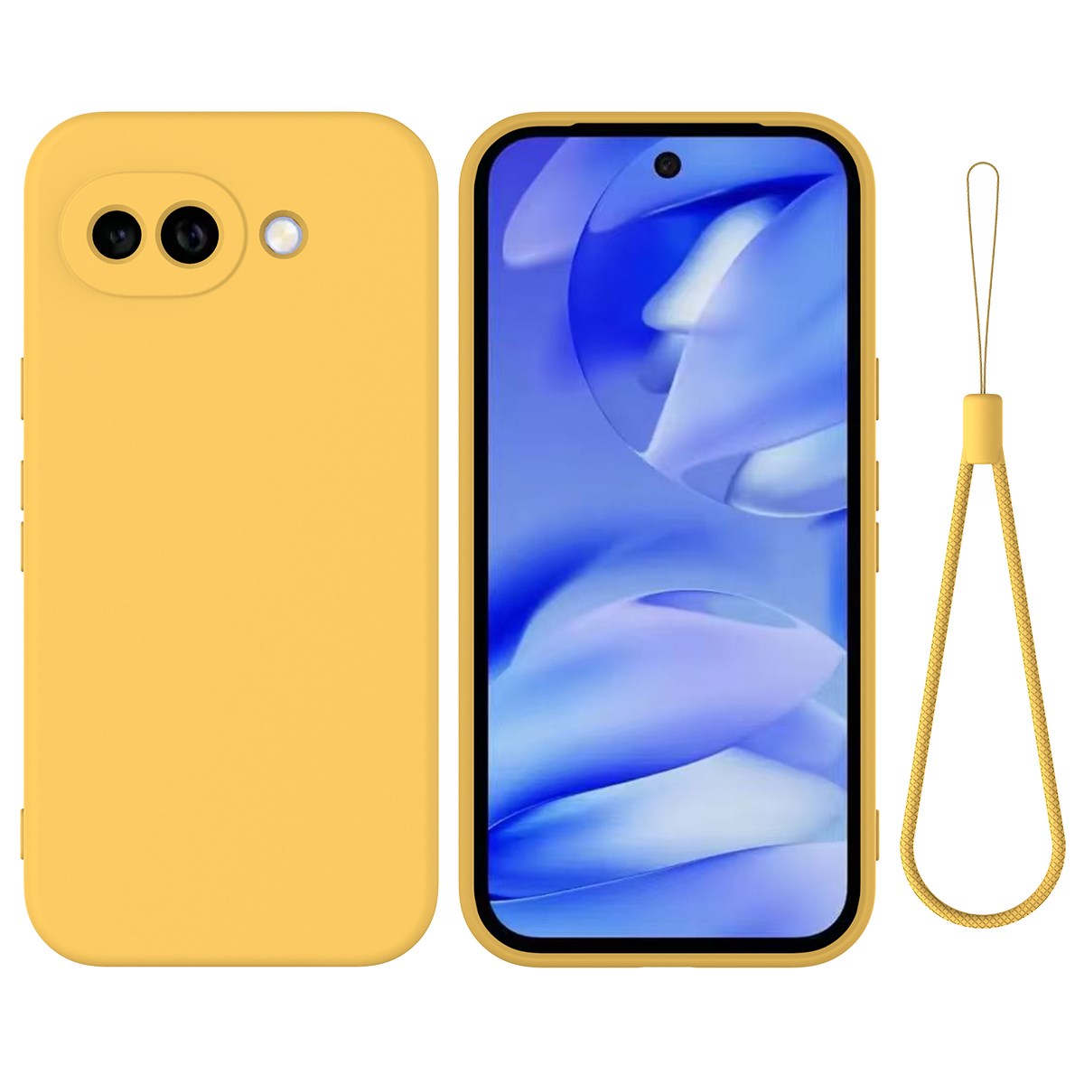 Google Pixel 10a EIDERWOOD Fodrat Silikon Skal m. Rem - Gul