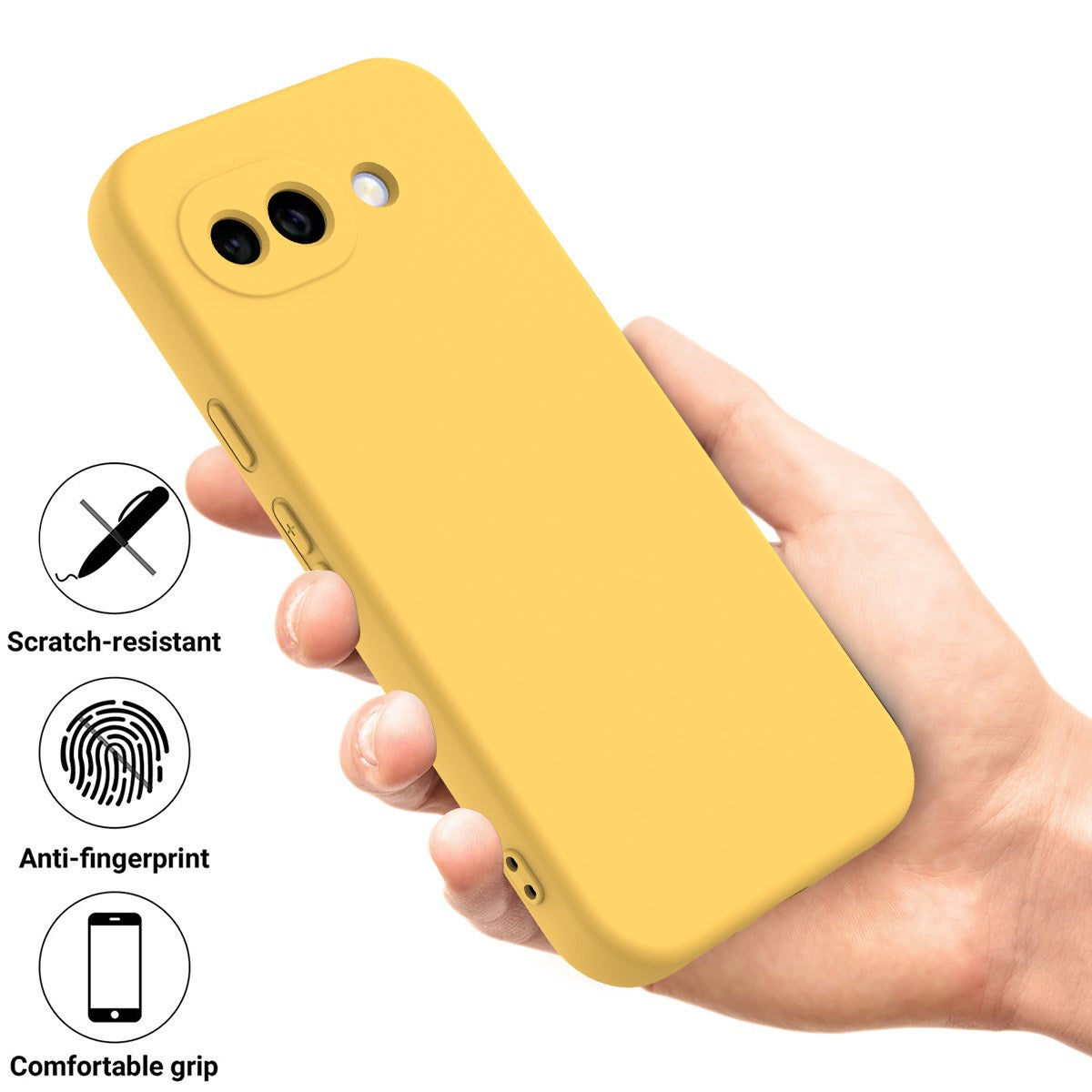 Google Pixel 10a EIDERWOOD Fodrat Silikon Skal m. Rem - Gul