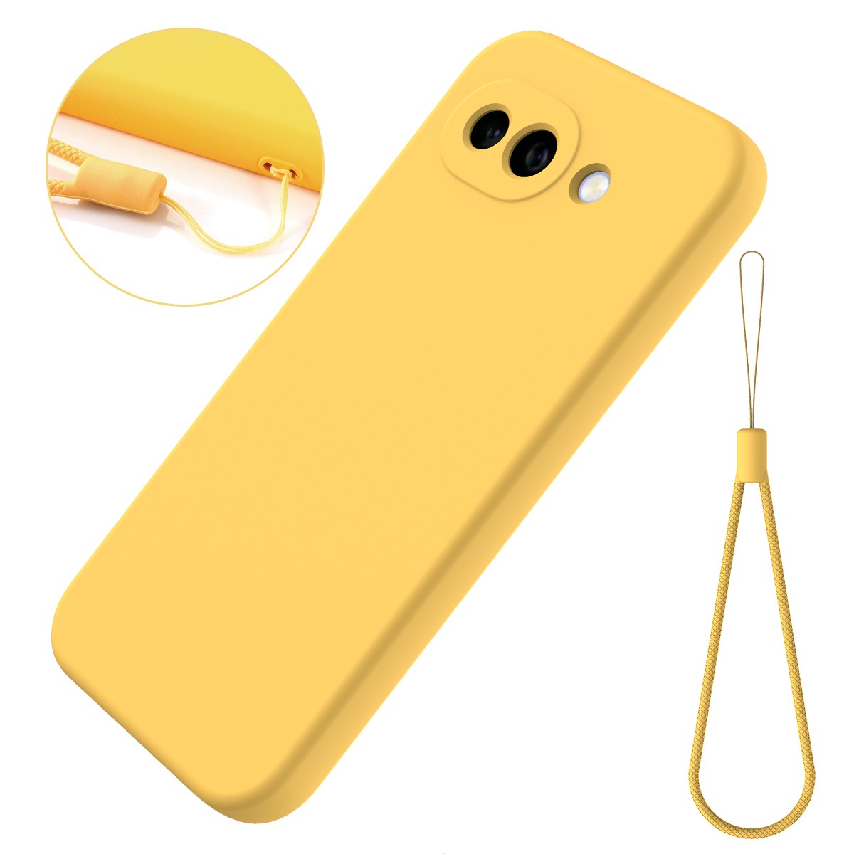 Google Pixel 10a EIDERWOOD Fodrat Silikon Skal m. Rem - Gul