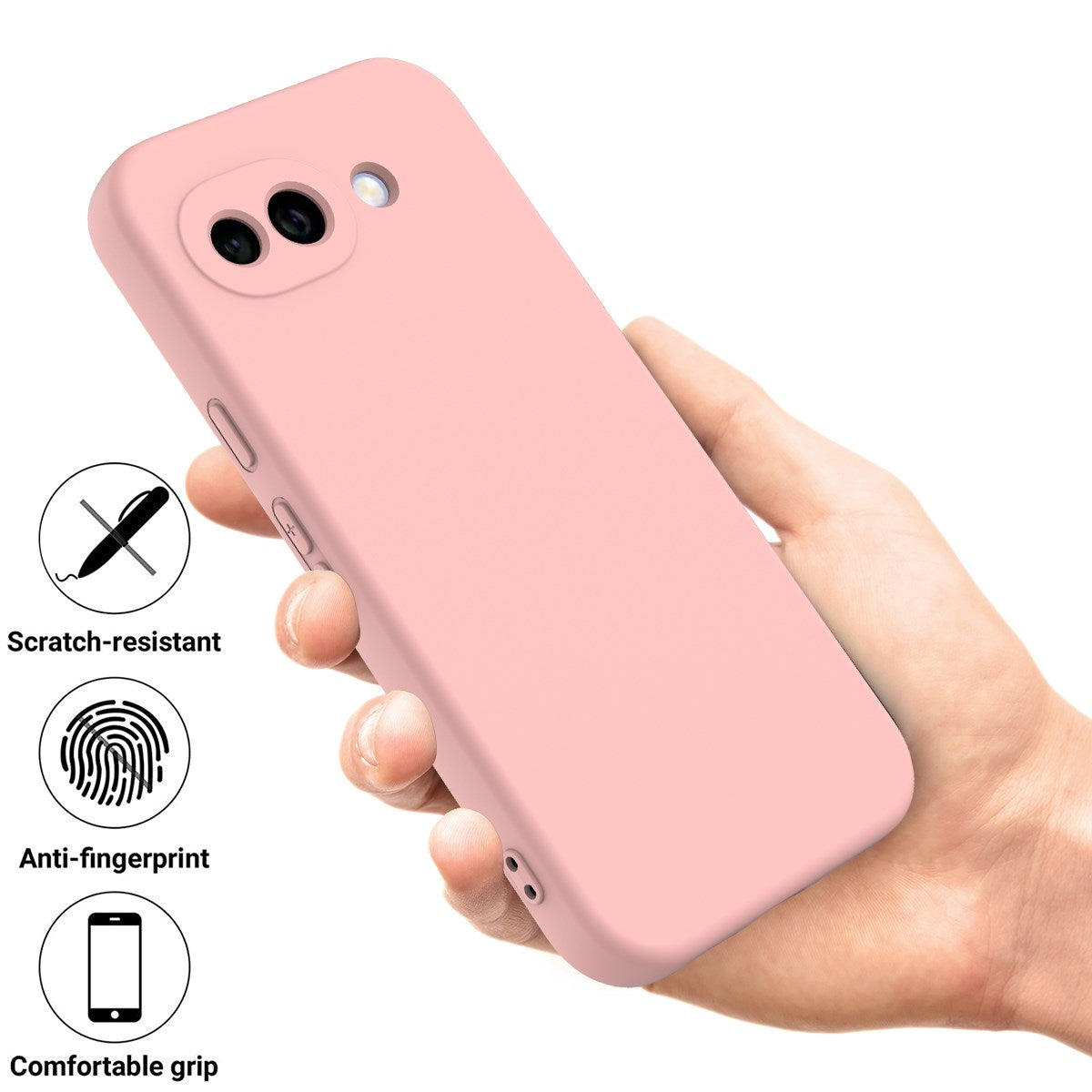 Google Pixel 10a EIDERWOOD Fodrat Silikon Skal m. Rem - Rosa
