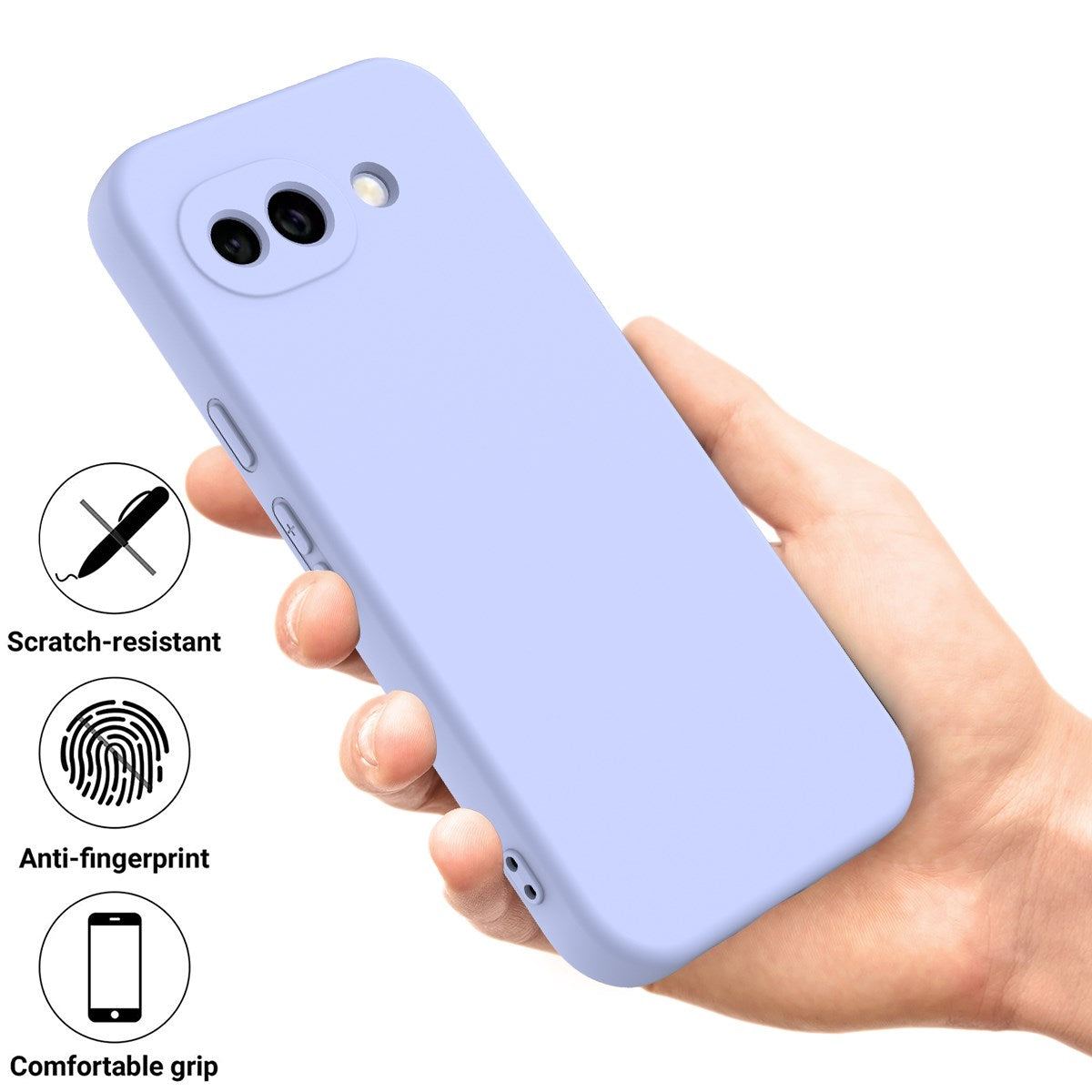 Google Pixel 10a EIDERWOOD Fodrat Silikon Skal m. Rem - Lila